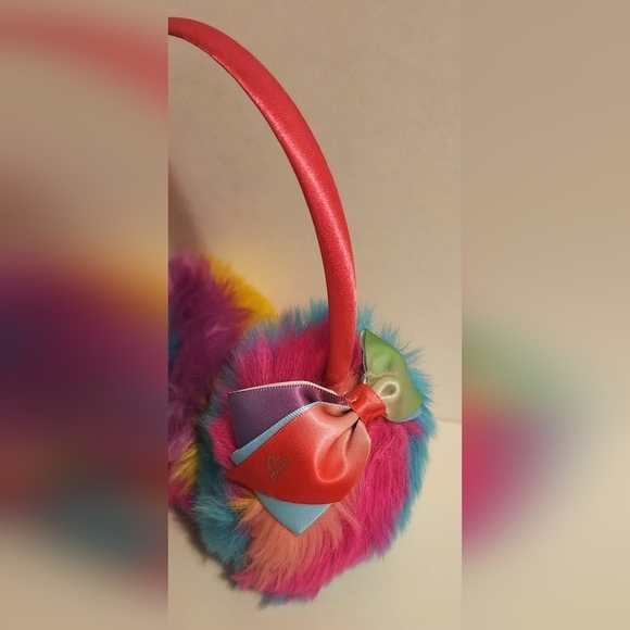 JoJo Siwa Girls Winter Rainbow Ear Muffs. Size 2T-5T - Picture 3 of 3